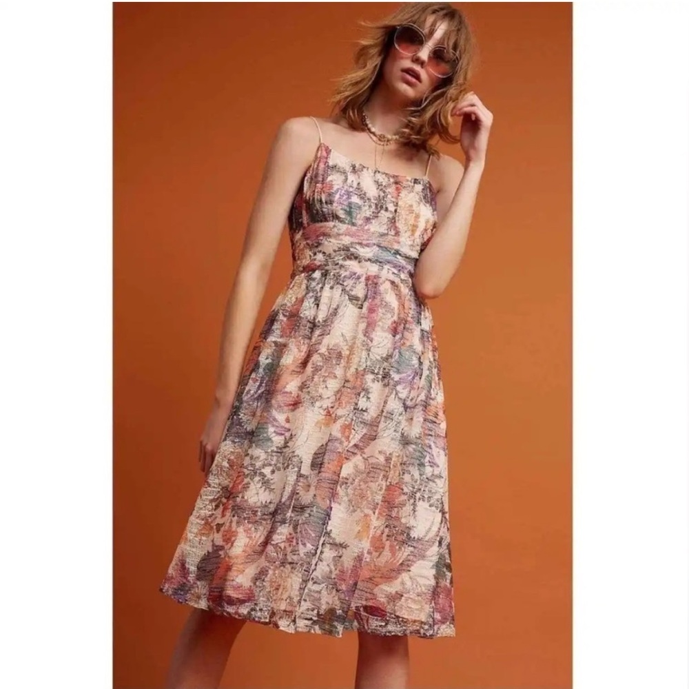 NWT Anthropologie Maeve Mackenzie Lace Floral Dress Size 0